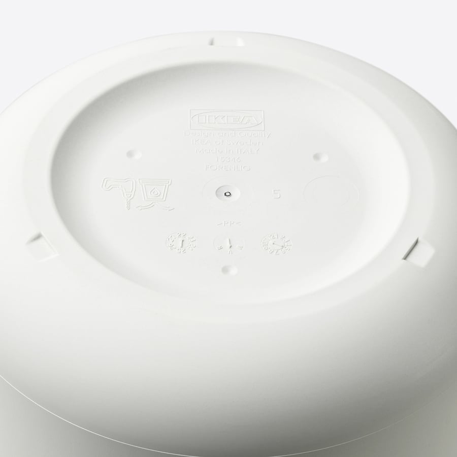 FÖRENLIG puķupods, lietošanai telpās vai ārā baltā krāsā, 19 cm