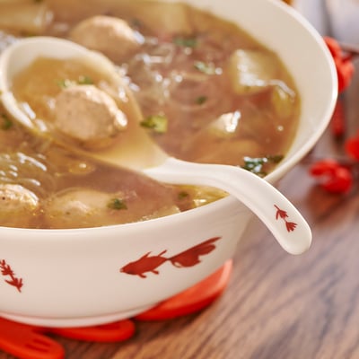 FÖSSTA Łyżeczka, biały/czerwony