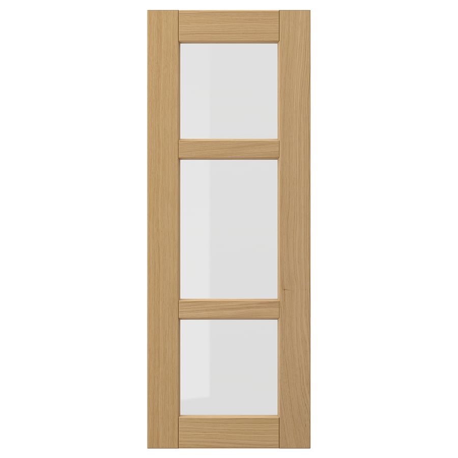 FORSBACKA stikla durvis, ozolkoks, 30x80 cm