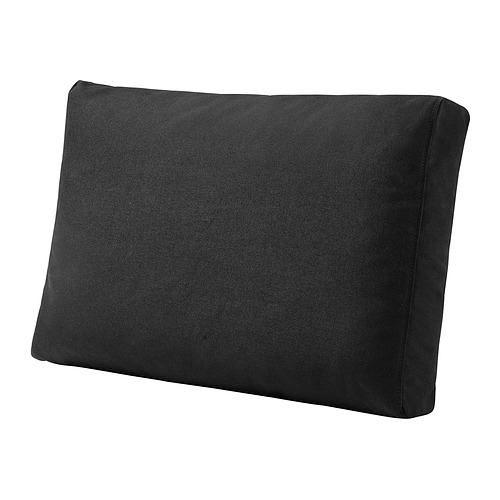 FRÖSÖN - pokrycie poduchy oparcia, 62x44 cm, na zewnątrz/czarny