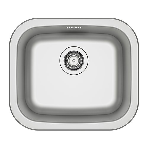 FYNDIG - zlew 1-komorowy, wpuszczany, 46x40 cm, stal nierdz
