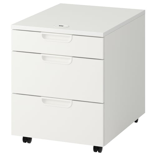 GALANT Комод на коліщатках - білий 45x55 см