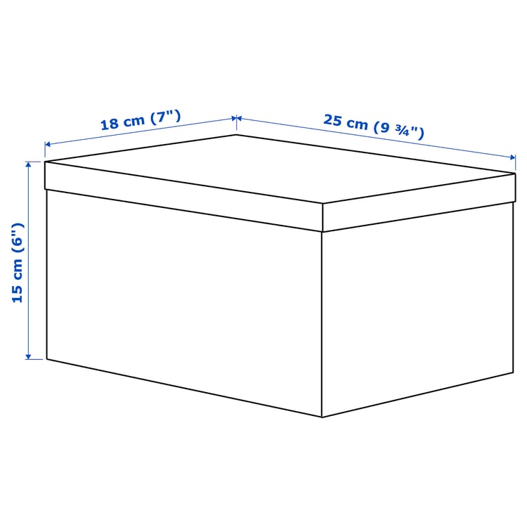 GJÄTTA Pojemnik z pokrywką, aksamit brązowoczerwony, 18x25x15 cm
