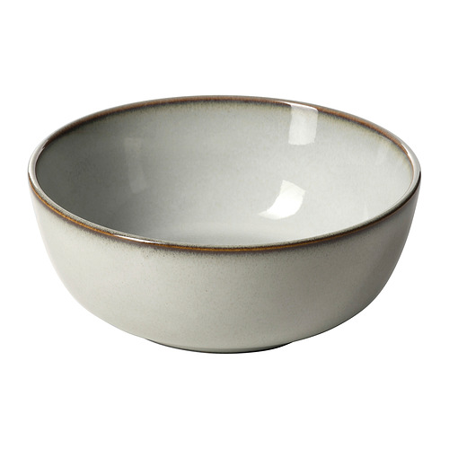GLADELIG - miska, 14 cm, szary