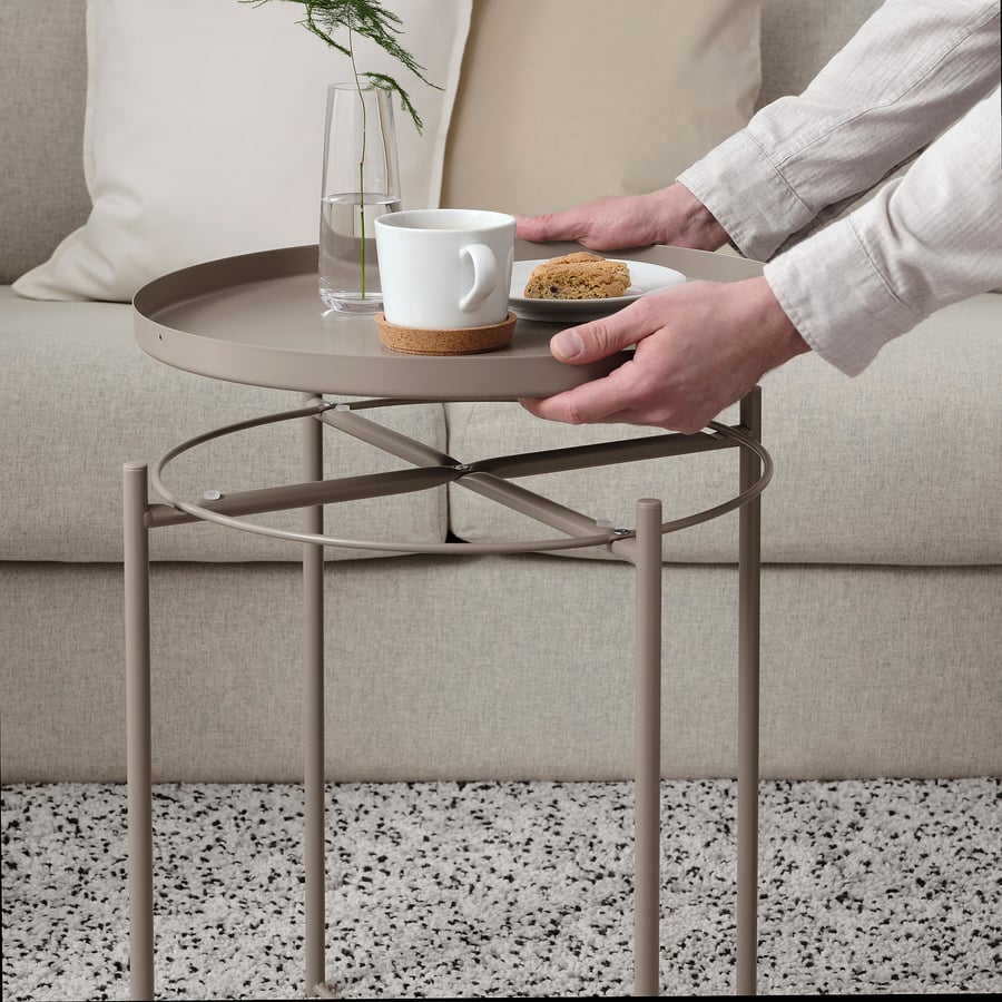GLADOM kandikulaud 52,5x Ø44,5 cm tumehall/liivavärvi