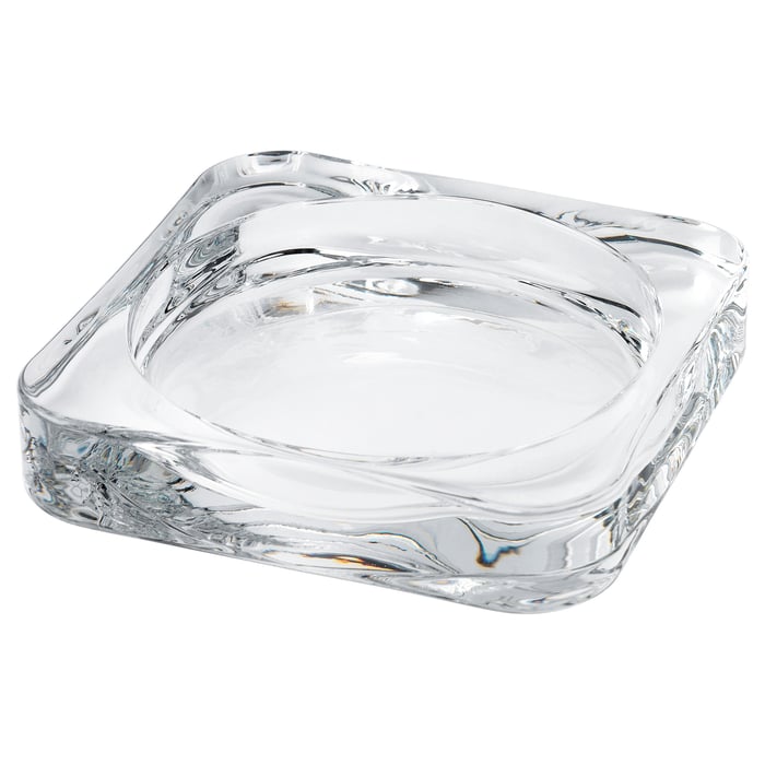 GLASIG Підставка для свічки, безбарвне скло, 10x10 см