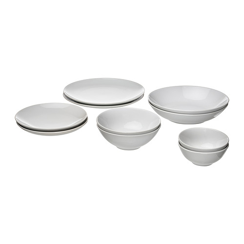 GODMIDDAG - serwis 10 szt., biały