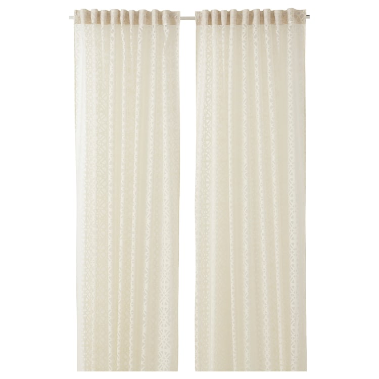 GOKVÄLLÅ Zasłona, kremowy, 145x300 cm