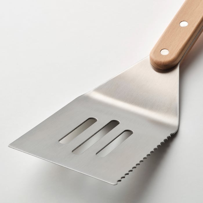 GRILLTIDER 3-предметний набір приладдя для гриля, нержавіюча сталь/бук, фото 6