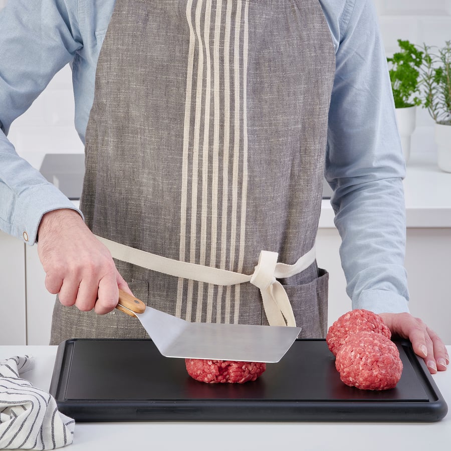 GRILLTIDER burgeripihvide pööraja, roostevaba teras/pöök, 30 cm GRILLTIDER burgeripihvide pööraja, roostevaba teras/pöök, 30 cm