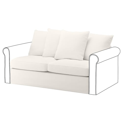 GRÖNLID Sekcja 2os sofa rozkładana, Inseros biały IKEA