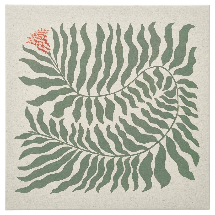 GRÖNMES pilt, ruuduline lill, 56x56 cm