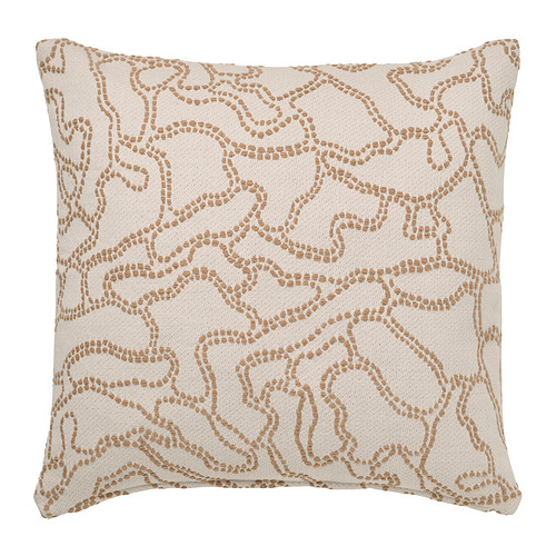 GULDFLY - poszewka, 50x50 cm, kremowy/żółtobeżowy