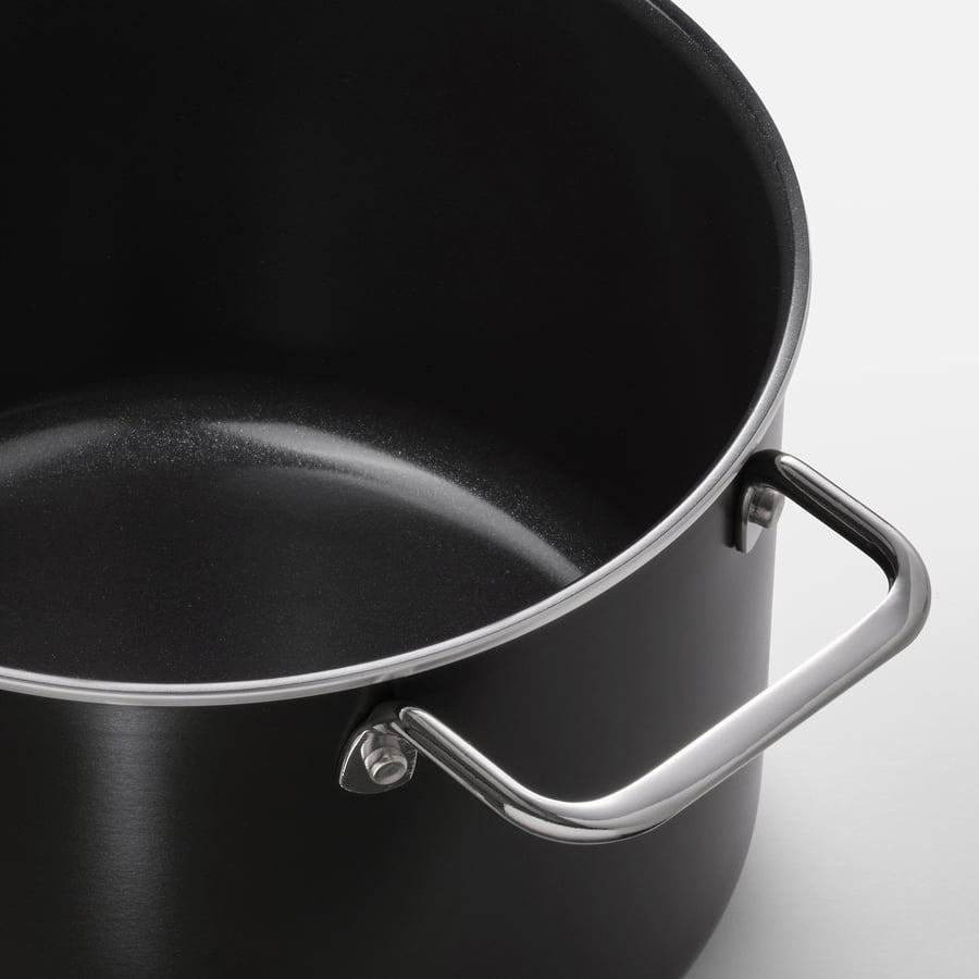 GULDÖRING katls ar vāku, nepiedegošs pārklājums nerūsējošais tērauds/melni pelēka, 3 l