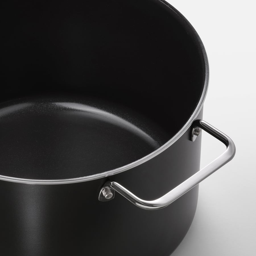 GULDÖRING katls ar vāku, nepiedegošs pārklājums nerūsējošais tērauds/melni pelēka, 5 l