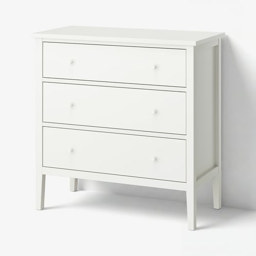 GULLABERG Комод, 3 шухляди - білий 99x48x100 см