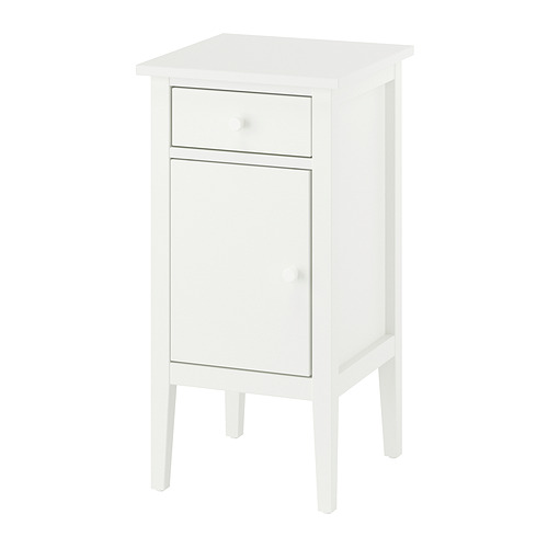 GULLABERG - stolik nocny, 38x40x75 cm, z 1 szufladą z drzwiami/biały