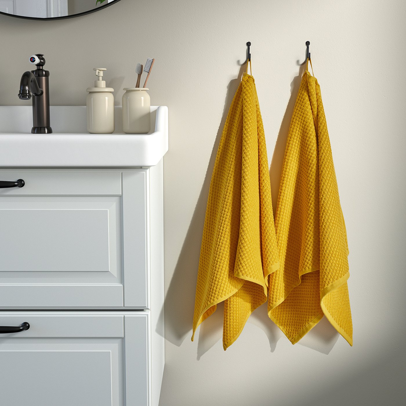 Рушник для рук IKEA GULVIAL, жовтий, 50 × 100 см — фото 3