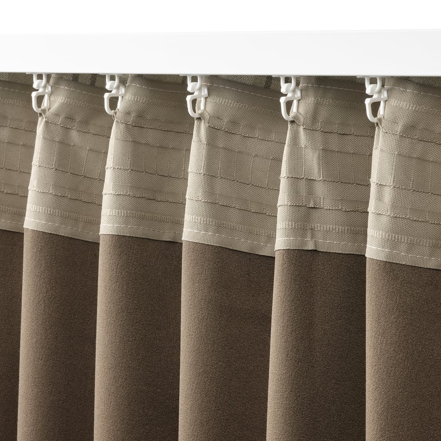 HÄGGVECKMAL pimendavad kardinad, 1 paar, beež/kardinapaelaga, 145x300 cm HÄGGVECKMAL pimendavad kardinad, 1 paar, beež/kardinapaelaga, 145x300 cm