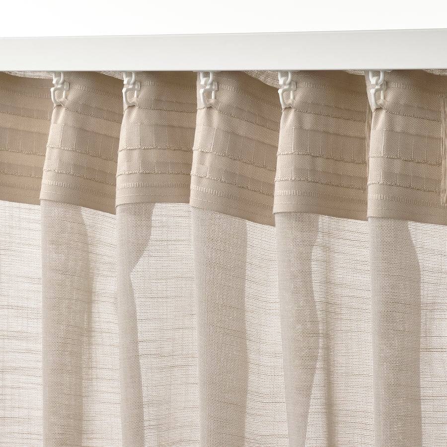 HÄLLEBRÄCKA õhuke kardin, 1 paar, helebeež/kardinapaelaga, 145x300 cm HÄLLEBRÄCKA õhuke kardin, 1 paar, helebeež/kardinapaelaga, 145x300 cm