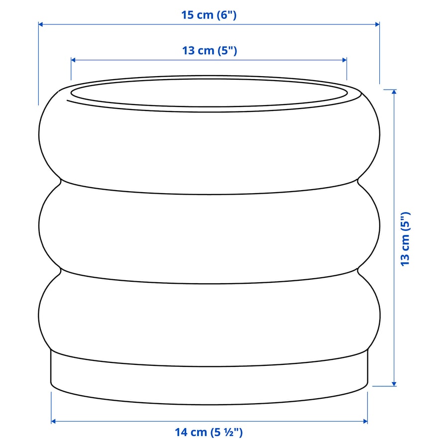 HASSELBUKETT puķupods, lietošanai telpās vai ārā/brūni dzeltenā krāsā, 12 cm
