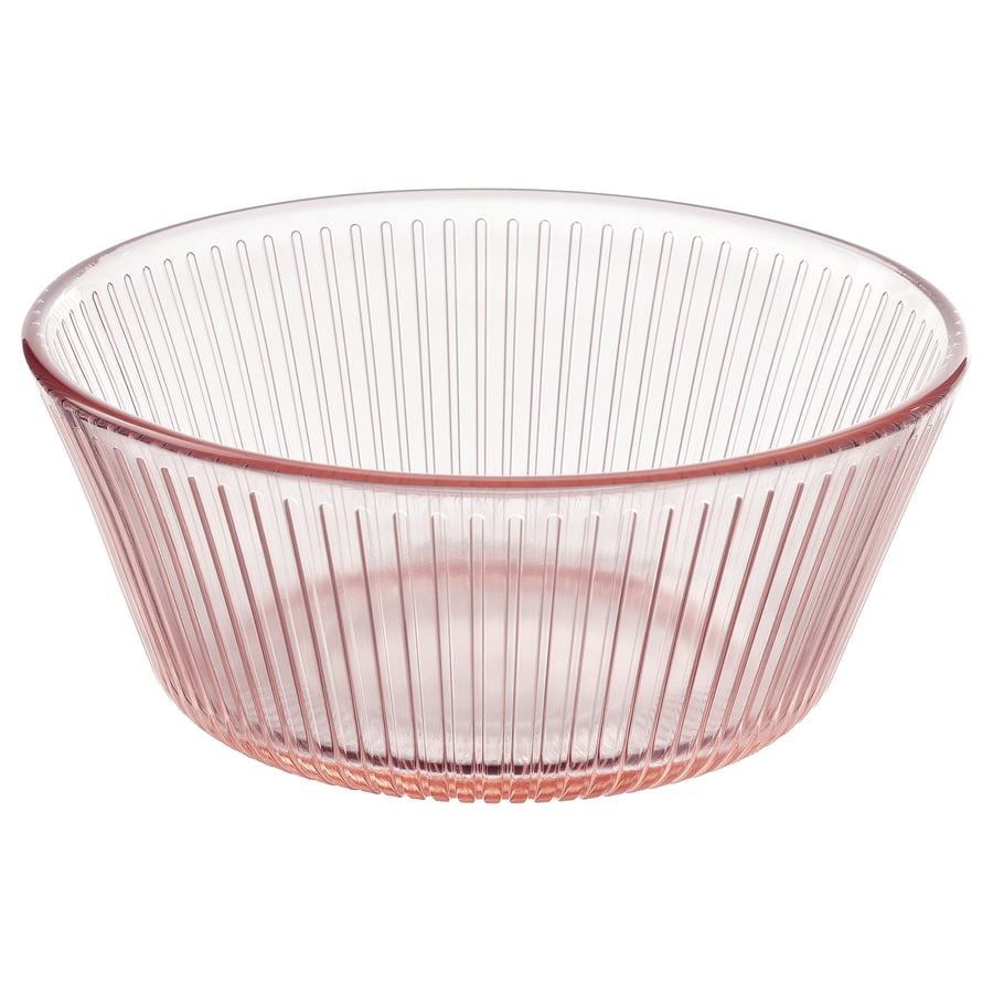 HAVSGÄDDA bļodiņa, svītras/rozā krāsā, 12 cm