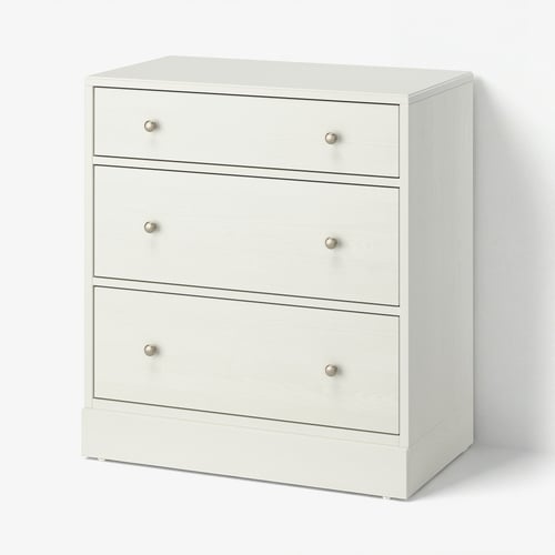HAVSTA Комод, 3 шухляди - білий 81x47x89 см