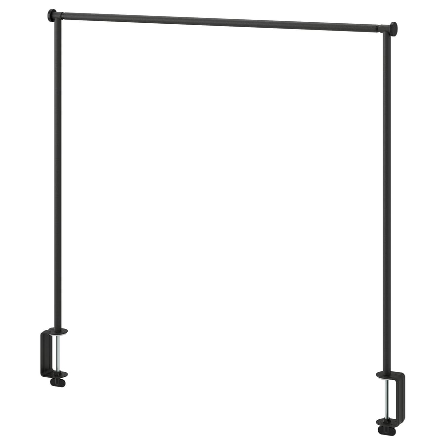 HELGEÖ dekoratīva stanga galdam, melnā krāsā regulējams/lietošanai ārā telpās, 115/235x116 cm