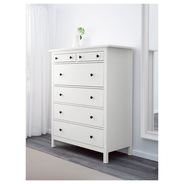 Hemnes Komoda 6 Szuflad Bialy 108x131 Cm Zamow Dzis Ikea
