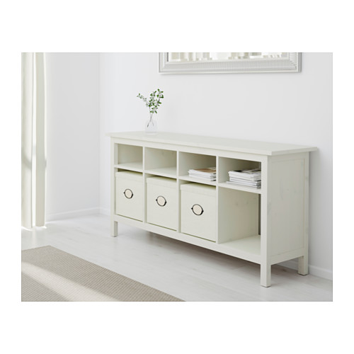 HEMNES Riiul/istepink 157x40cm, valge peitsitud