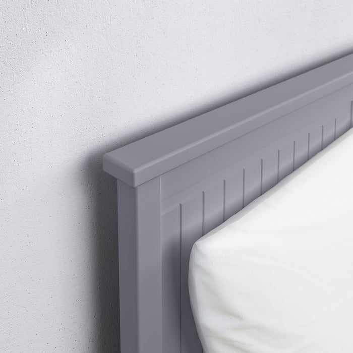 HEMNES Кушетка з 3 шухлядами, 2 матраци, сірий/Åfjäll твердий, 80x200 см, фото 7