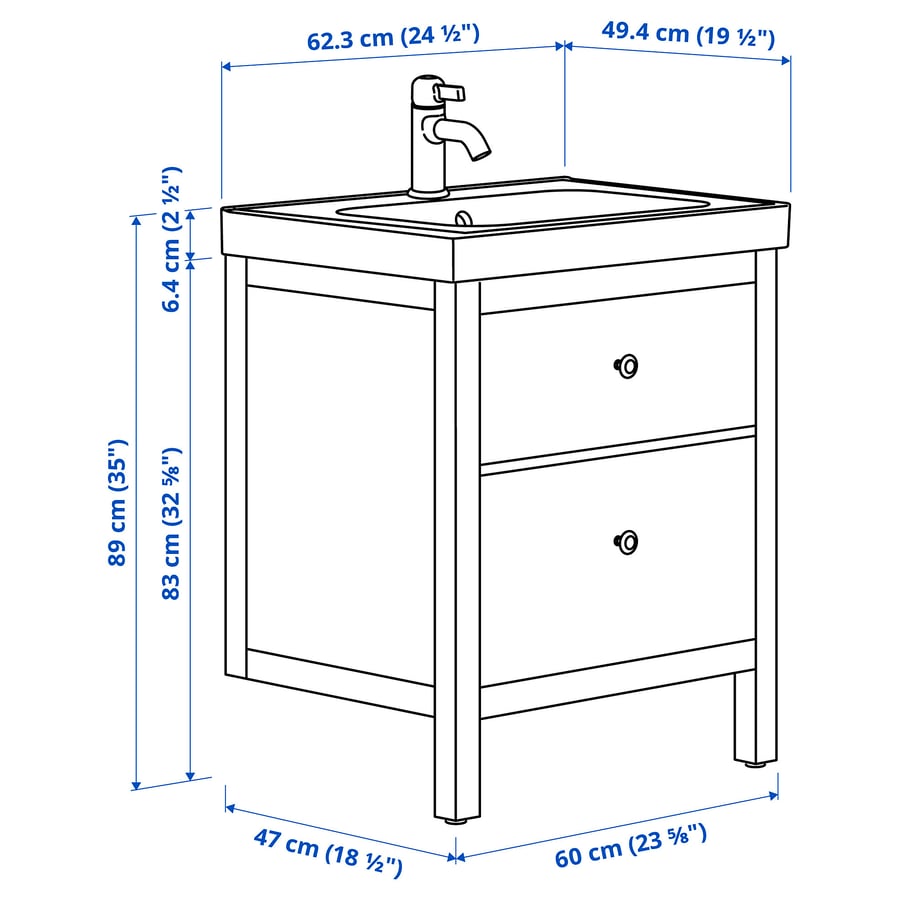 HEMNES / ORRSJÖN mazg. g., atv., izl. un jaucējkr.