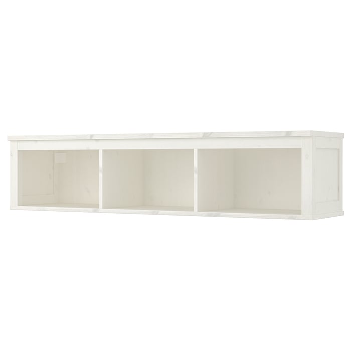 HEMNES Настінна полиця, біла морилка, 148x37 см