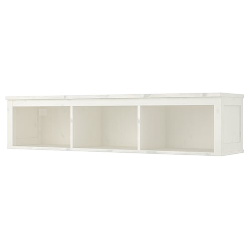 HEMNES Настінна полиця - біла морилка 148x37 см