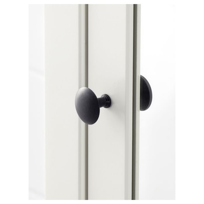 HEMNES Висока шафа з дзеркалом, білий, 49x31x200 см, фото 3