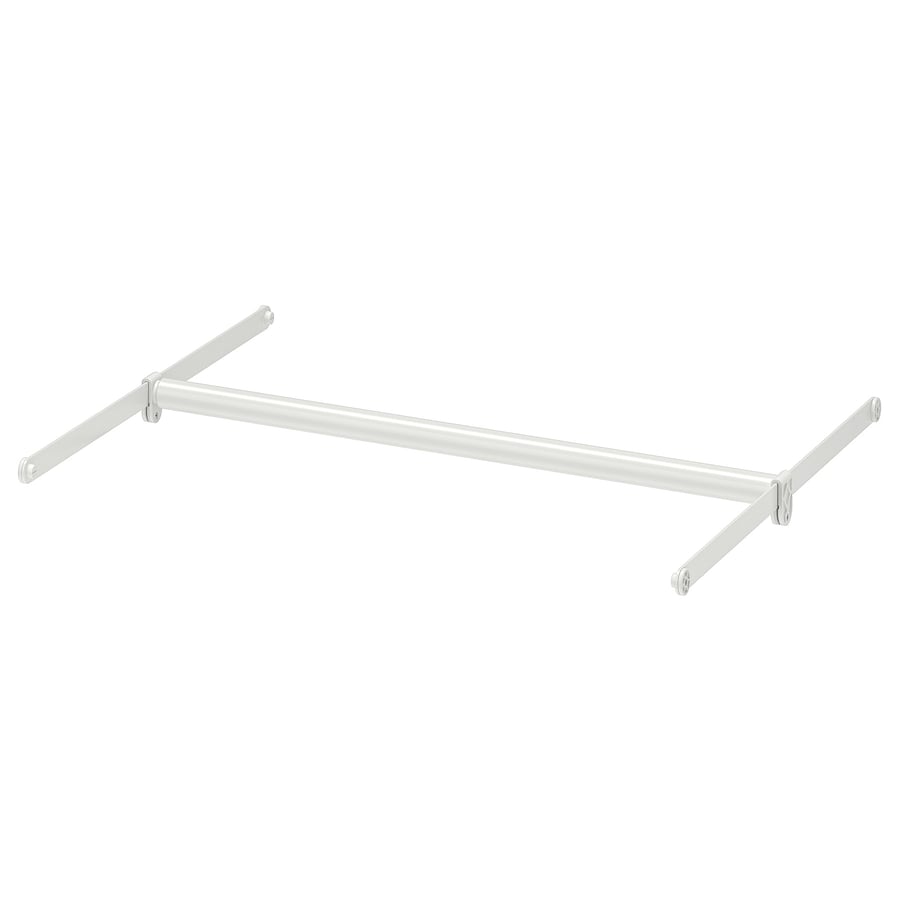 HJÄLPA  drēbju stanga, 2 iekaramas stangas, 60-100x55 cm, regulējams/baltā krāsā
