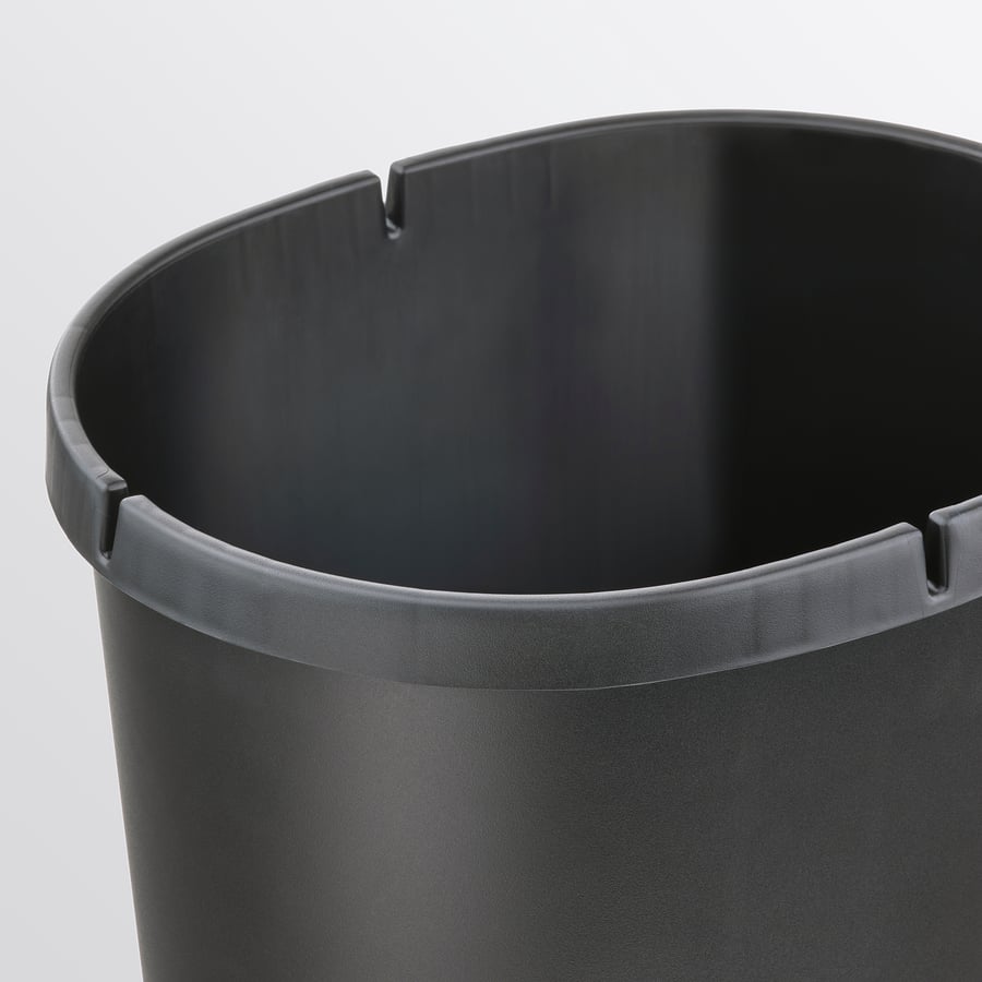 HÖLASS kaanega prügikast, must, 8 l HÖLASS kaanega prügikast, must, 8 l