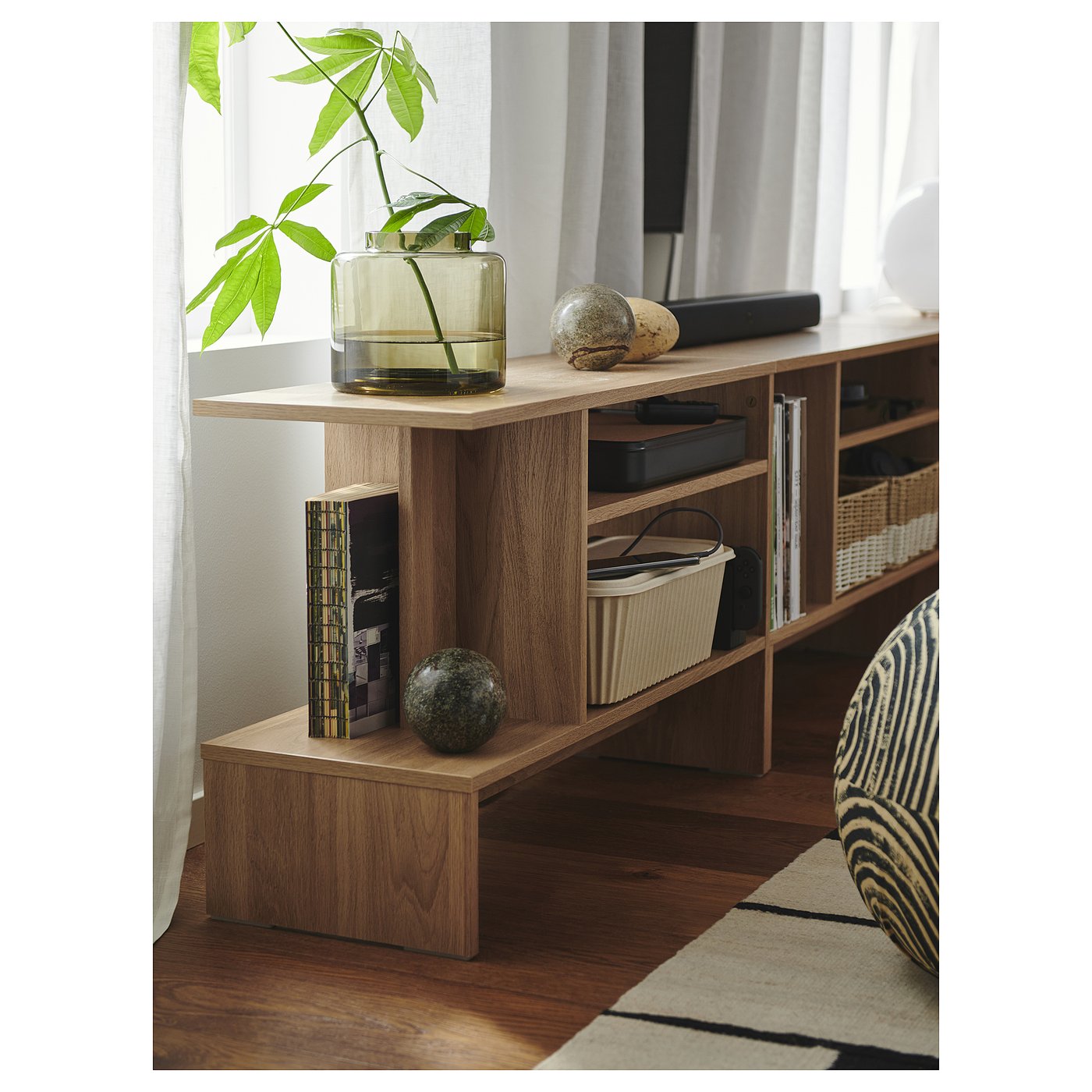 Столик IKEA HOLMERUD, імітація дуба, 80 × 31 см — фото 4