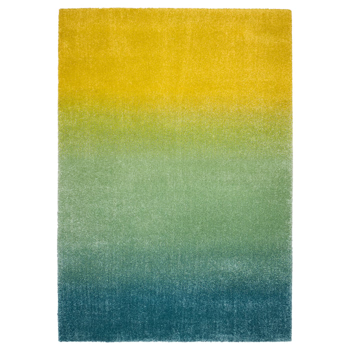 HOTELLRUM Килим з довгим ворсом, синій/зелений жовтий, 160x230 см