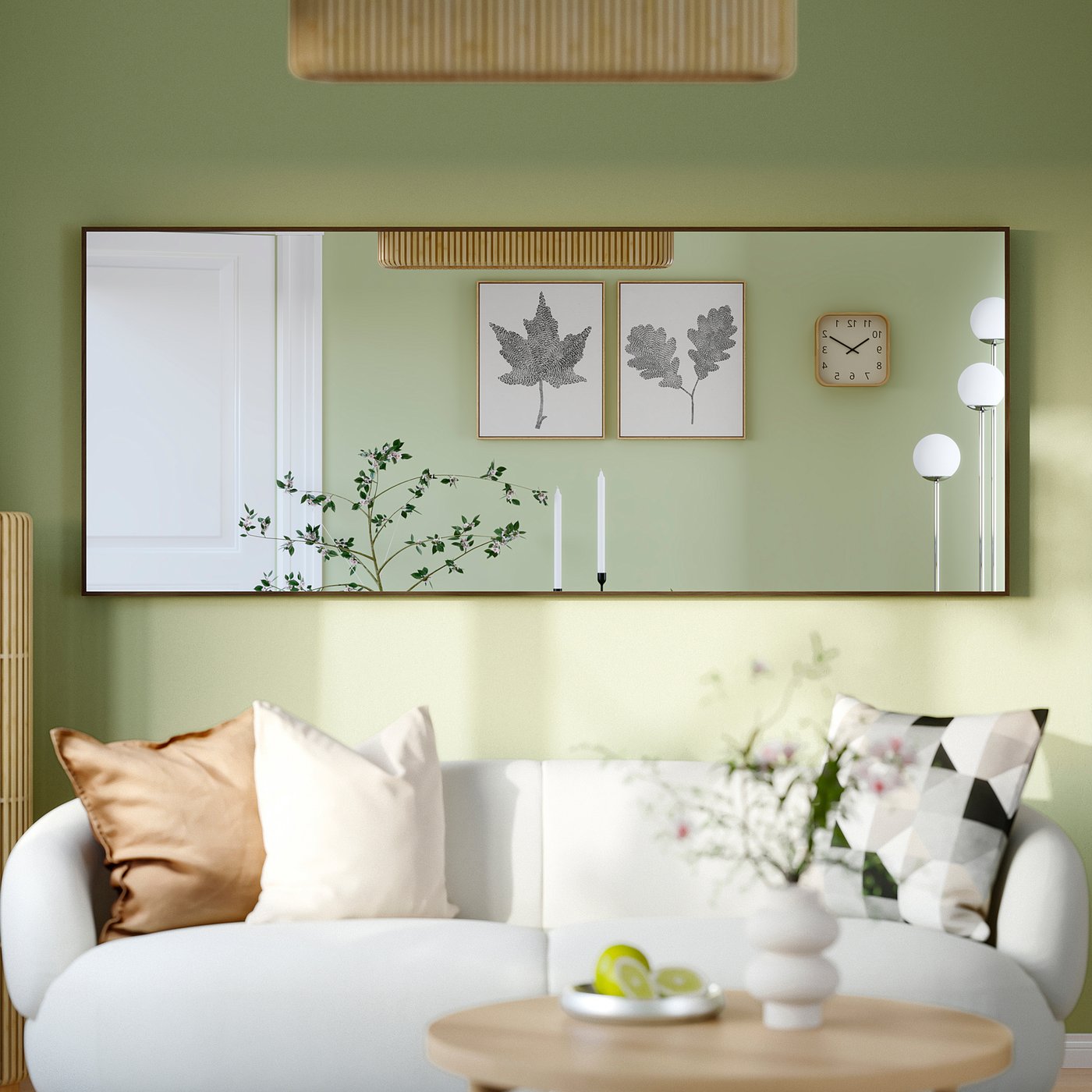 Дзеркало IKEA HOVET, імітація дуба / коричневий, 78 × 196 см — фото 4