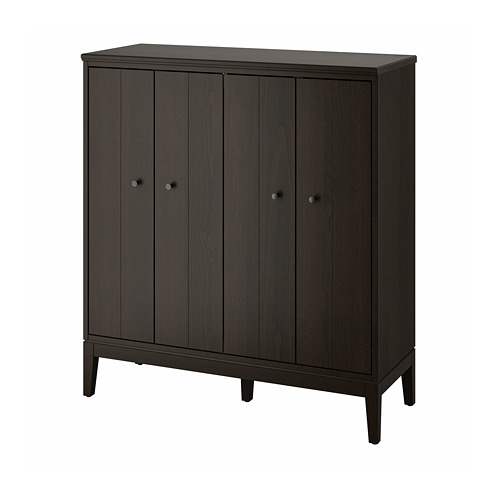 IDANÄS - szafka z drzwiczkami składanymi, 121x135 cm, ciemnobrązowy bejcowane