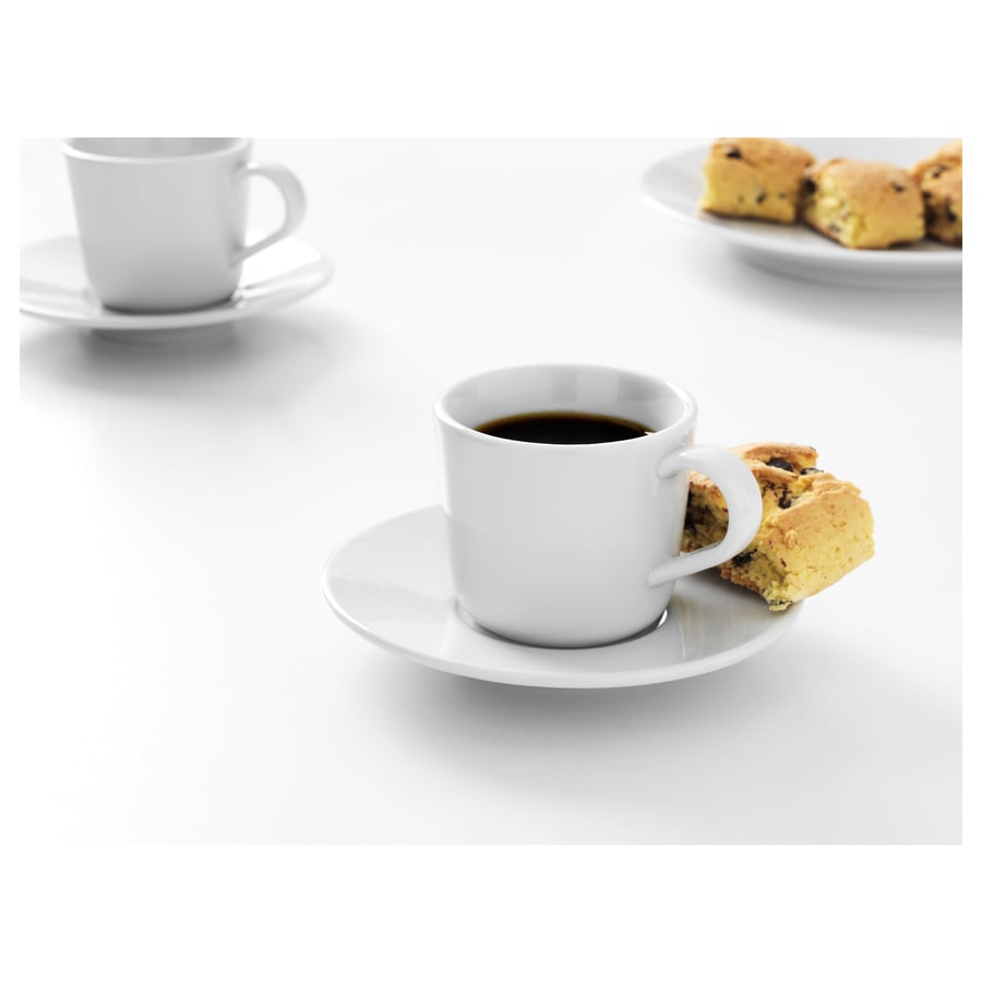 IKEA 365+ Espresso tase / apakštase, balta (6 cl) IKEA 365+ Espresso tase / apakštase, balta (6 cl)