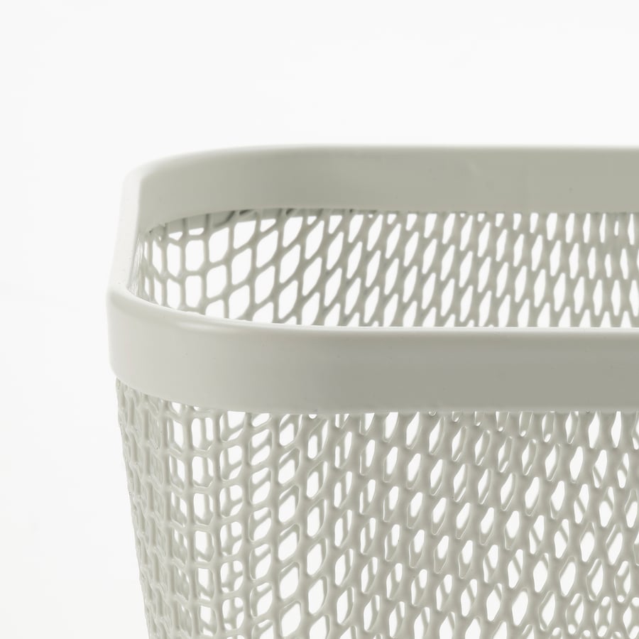 IKEA 365+ toiduainete hoiukorv, metall/valge, 14x14x10 cm