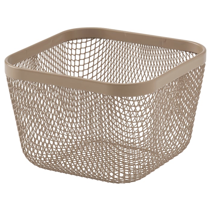 IKEA 365+ Кошик для продуктів, метал/світлий сіро-коричневий, 14x14x10 см