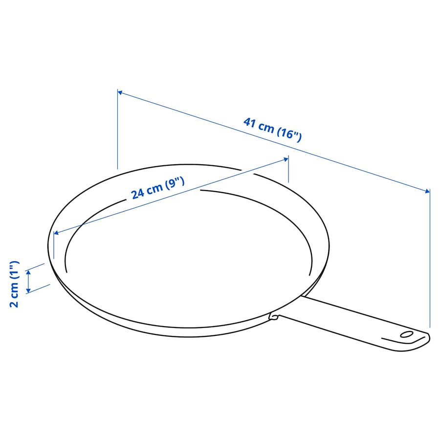 IKEA 365+ pankūku panna, nerūsējošais tērauds/nepiedegošs pārklājums, 24 cm