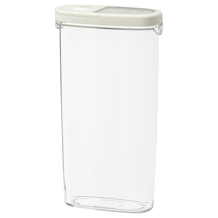 IKEA 365+ Контейнер для сухих продуктів/кришка, прозорий/білий 2.3 л
