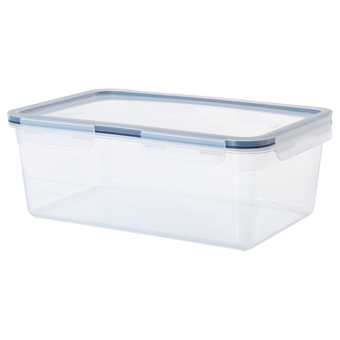 IKEA 365+ Контейнер для харчових продуктів із кришкою, прямокутник/пластик 5.2 л