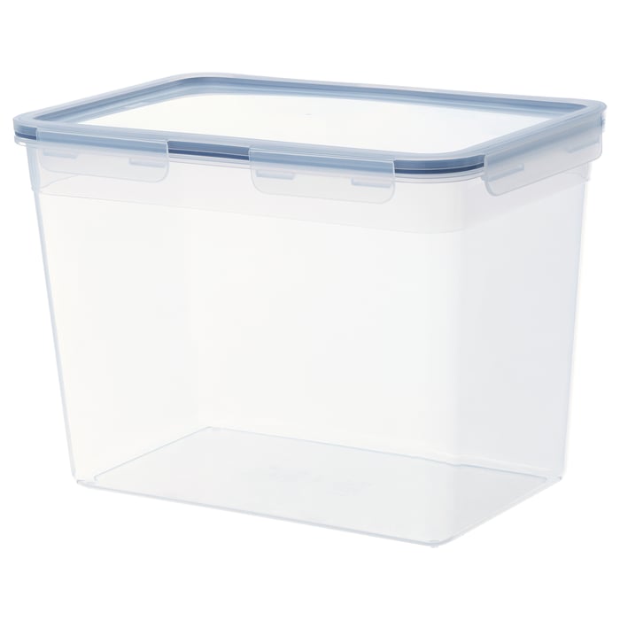 IKEA 365+ Контейнер для харчових продуктів із кришкою, прямокутник/пластик 10.6 л