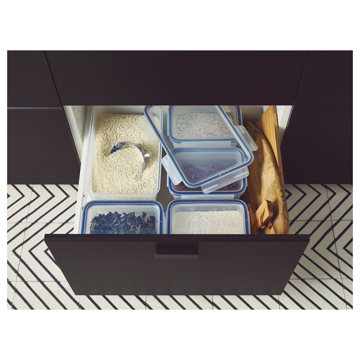 IKEA 365+ Контейнер для харчових продуктів із кришкою, прямокутник/пластик 10.6 л, фото 4