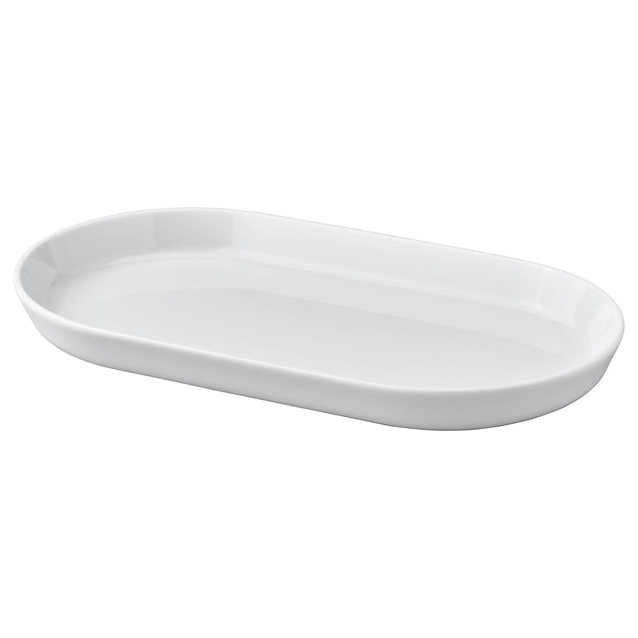 IKEA 365+ servēšanas šķīvis, baltā krāsā, 27x15 cm